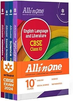 (Old Edition) All In One Class 10th Science,Mathematics, Social Science, English for CBSE Exam 2024 (Set of 4 Books)