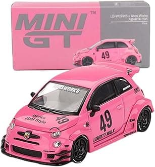 Breatoi Mini GT Die Cast Collectrors Model Cars : (LB-Works X abas Works Ab'arth 595 Pink)