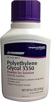 Perrigo Polyethylene Glycol 3350 250ml (238gm) Powder. Miralax)