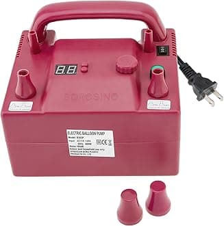 Best Deals for ChristmasOriGlam Portable Electric Balloon Blower Pump, Dual Nozzle Rose Red Balloon Air Inflator, 110 680W with 2 Inflation Nozzles for Decoration