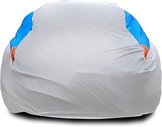 MORNYRAY Waterproof Car Cover All Weather Snowproof UV Protection Windproof Outdoor Full car Cover, Universal Fit for Sedan (Silvery, A5-Fit Sedan Length(194-206 inch))