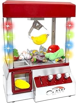 Etna Electronic Arcade Claw Machine - Toy Grabber Machine with Flashing LED Lights and Sound