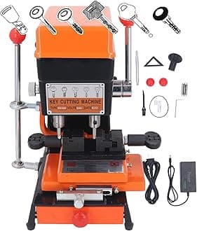 Vertical Copy Machine/Key Cutting Machine, 5 Duplicating Types +Easy to Operate +Powerful Motor, for Beginners