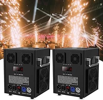 Pro Cold Spark Machine 700W 2PCS– Ultra-High 6–20ft Adjustable Spark Fountain with Smart Auto-Clean, DMX & Remote Control – Indoor/Outdoor Stage Effect for Weddings, DJ & Parties (No Powder Included)