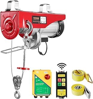 2200lbs Electric Hoist with Wireless Remote Control,110v Electric Hoist with Remote Control, 40ft/20ft Lifting Height & Motor, for Garage Warehouse Factory