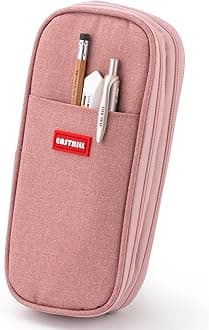 EASTHILL Big Capacity Pencil Case Large Pencil Pouch Stationery Pen Bag for Teen Girls-Deep Pink