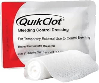 Lightning X Products QuikClot® Clotting Gauze | Bleeding Hemmorhage Control Dressing 3" 48" (4ft) by Telefle | Public Access Hemostatic
