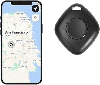 Smart Bluetooth Tracker & Key Finder, Key Locator Device with App, GPS Tracking for Kids, Keys, Luggage, App Control Compatible with iOS Android, Pack of 1, Black