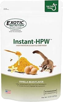 Instant-HPW - All Natural Vitamin Enriched Sugar Glider Food - Healthy & Nutritious - High Protein Wombaroo - Staple Diet (8 oz)