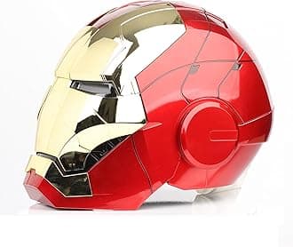 Iron Hero MK 5 Gold Edition 1:1 Wearable Helmet for Man – Voice, Touch & Remote Control with LED Eyes & Sound FX, Superhero-Inspired Collectible for Adults and Teens, Ideal for Cosplay & Display