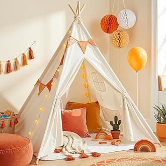 Kids Teepee Tent for Girls or Boys with Carry Case, Foldable Play Tent for Toddler Suit for Indoor and Outdoor Play, Protable Kids Playhouse Children Tent(Mat not Included)
