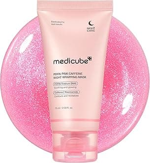 medicube Wrapping Mask PDRN Caffeine Overnight Peel Off Facial Mask | Firming, Depuffing & Hydration | Caffeine, Collagen For Refined, Glass Skin & Face Contour Support | Korean Skin Care, 2.53 fl.oz