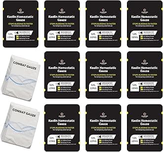 First Aid Advanced Quick Clotting Combat - Flexible Hemostatic - Stop The Bleed kit Faster Wound Packing with Quick Clotting Medical - Survival Kit Supplies - 3" x 12.5' (CT-Gauze) (CT-GAUZE10)
